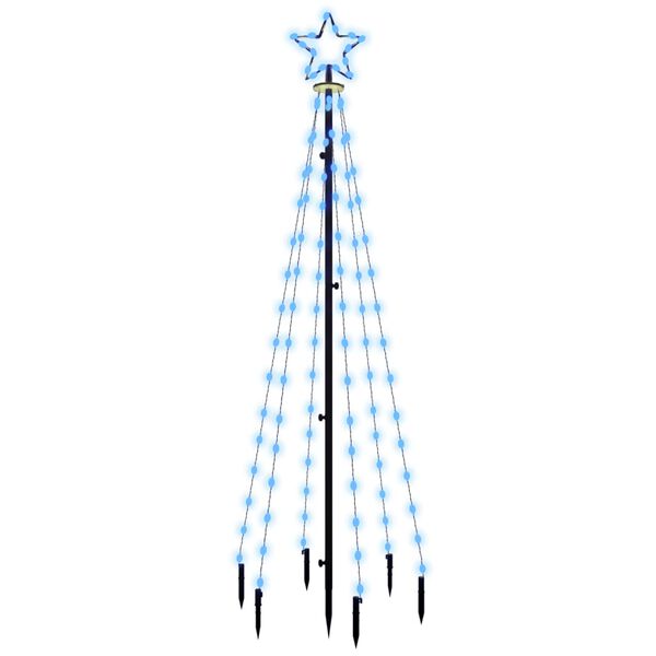 vidaXL Christmas Tree with Spike Blue 108 LEDs 180 cm