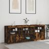 vidaXL Sideboard with LED Lights Smoked Oak 181.5x37x67 cm