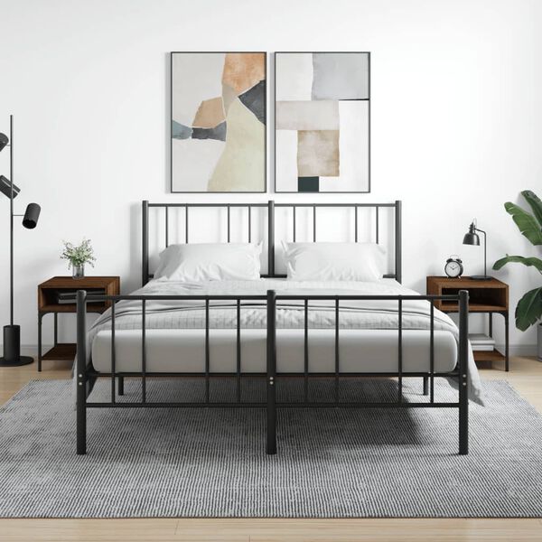 vidaXL Bedside Tables 2 pcs Brown Oak 40x41x50 cm Engineered Wood