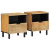 vidaXL Bedside Cabinets 2 pcs Brown 40x33x46 cm Solid Wood Mango