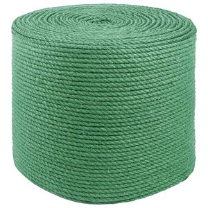 vidaXL Jute Rope 6 mm Green 100% Tossa jute