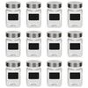 vidaXL Storage Jars with Sticker 12 pcs 300 ml