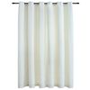 vidaXL Blackout Curtain with Metal Rings Velvet Cream 290x245 cm