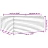 vidaXL Garden Planter White 110x110x49.5 cm Solid Wood Pine