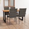 vidaXL 5 Piece Garden Dining Set Poly Rattan Grey