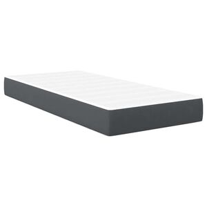 vidaXL Bed Mattress with Mattress Grey 90 x 190 cm Fabric