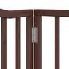 vidaXL Dog Gate with Door Foldable 4 Panels Brown Oak 320 cm Poplar Wood