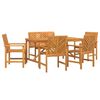 vidaXL Garden Dining Set 6 pcs Brown Solid acacia wood