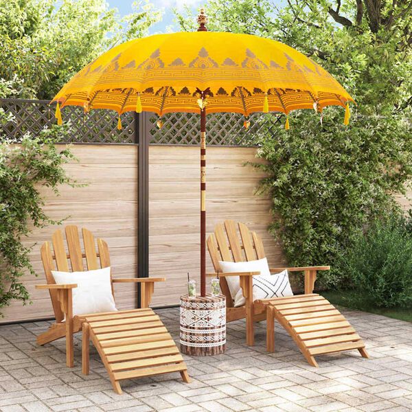 vidaXL Balinese Parasol Yellow 215 x 215 x 260 cm