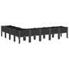 vidaXL Garden Planter with Legs Black 200x160x42 cm PP