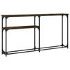vidaXL Console Table Smoked Oak 145x22,5x75 cm Engineered Wood