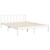 vidaXL Bed Frame without Mattress White 140x190 cm Solid Wood Pine