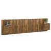 vidaXL Bed Headboard with Cabinets Smoked Oak Engineered Wood