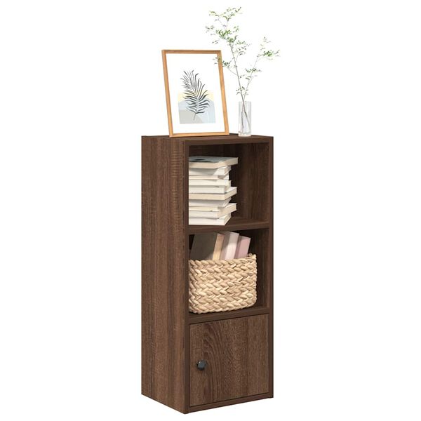 vidaXL Bookcase Brown Oak 31x24x77 cm Engineered Wood