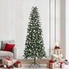 vidaXL Artificial Christmas Tree with 300 LEDs with Stand Green 240 cm