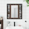 vidaXL Bathroom Mirror Cabinet Brown Oak 60x16x60 cm Engineered Wood