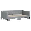 vidaXL Daybed with Trundle without Mattress Light Grey 90x190 cm Single