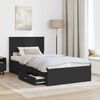 vidaXL Bed Frame Black and Silver 100 x 200 cm Engineered Wood