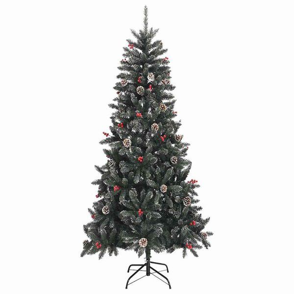 vidaXL Artificial Christmas Tree with 300 LEDs with Stand Green 210 cm