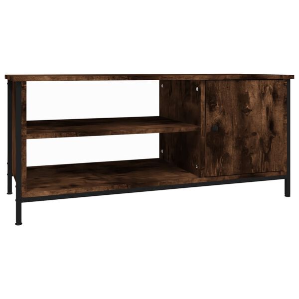 vidaXL TV Cabinet Smoked Oak 100x40x45 cm Engineered Wood