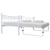 vidaXL Bed Frame without Mattress White Steel 180x200/90x200 cm