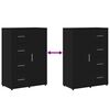 vidaXL Sideboards 2 pcs Black 60x31x84 cm Engineered Wood