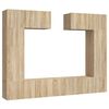 vidaXL 6 Piece TV Cabinet Set Sonoma Oak Engineered Wood
