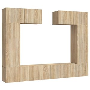 vidaXL 6 Piece TV Cabinet Set Sonoma Oak Engineered Wood