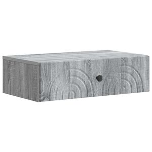 vidaXL Wall-Mounted Side Table Grey Sonoma 59 x 34.5 x 17 cm