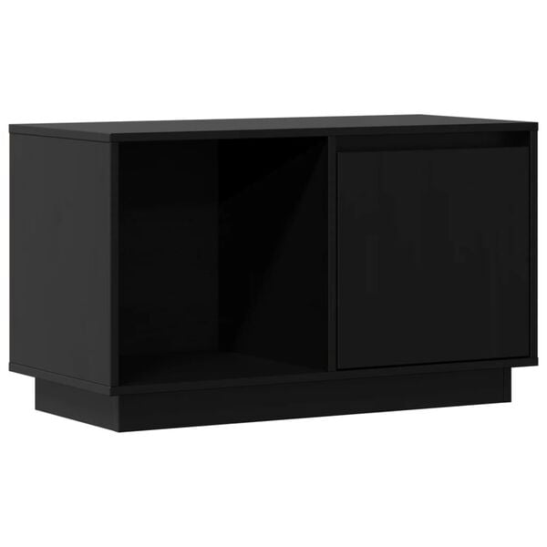 vidaXL TV Cabinet Black 74x35x44 cm Solid Wood Pine