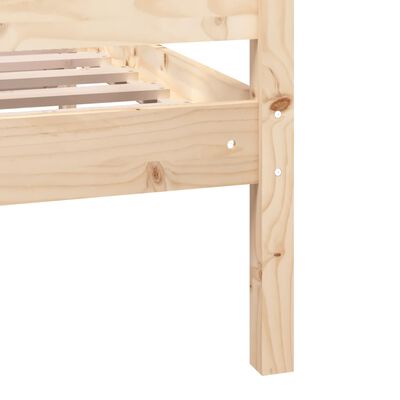 vidaXL Bed Frame Solid Wood 120x200 cm