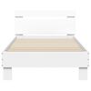 vidaXL Bed Frame without Mattress with LED Lights White 90x190 cm Single