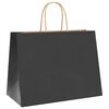 vidaXL Paper Bags 50 pcs with Handles Black 32x17x25 cm