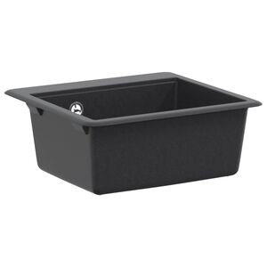 vidaXL Kitchen Sink Single Basin Granite 47 x 44 x 19 cm Graphite