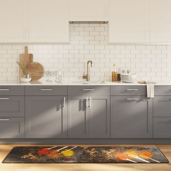 vidaXL Kitchen Rug Multicolour 60x180 cm Washable