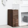 vidaXL Narrow Bathroom Cupboard with Wheels Brown Oak Engineered Wood