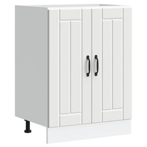 vidaXL Sink Base Cabinet Lucca White Engineered Wood
