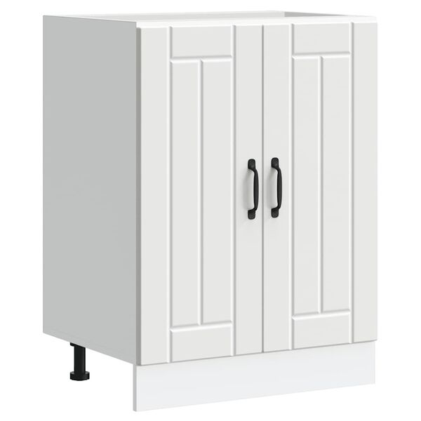 vidaXL Sink Base Cabinet Lucca White Engineered Wood