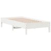 vidaXL Bed Frame without Mattress White 75x190 cm Small Single Solid Wood Pine