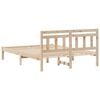 vidaXL Bed Frame Brown 135 x 190 cm Solid Pine Wood