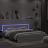 vidaXL Bed Frame with LED without Mattress White 200x200 cm