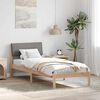 vidaXL Bed frame Brown and taupe 75 x 190 cm Solid pine wood