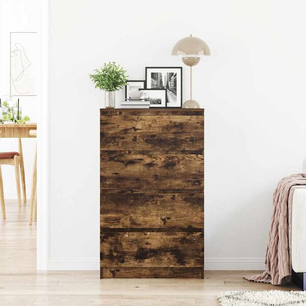 vidaXL Sideboard Smoked Oak 60x35x98.5 cm Engineered Wood
