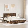 vidaXL Bed Frame with Drawer with Headboard Manual Engineered Wood