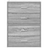 vidaXL Cabinets with 2 Drawers 2 pcs Grey Sonoma 60x31x40 cm Engineered Wood