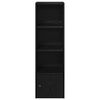 vidaXL Bookcase Black Oak 31x24x102 cm Engineered Wood