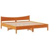 vidaXL Bed Frame without Mattress Wax Brown 180x200 cm Super King Solid Wood Pine