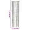 vidaXL Fly Curtain Light Grey and White 56x200 cm Chenille