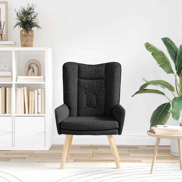 vidaXL Armchair Black 63 x 67 x 94 cm Fabric