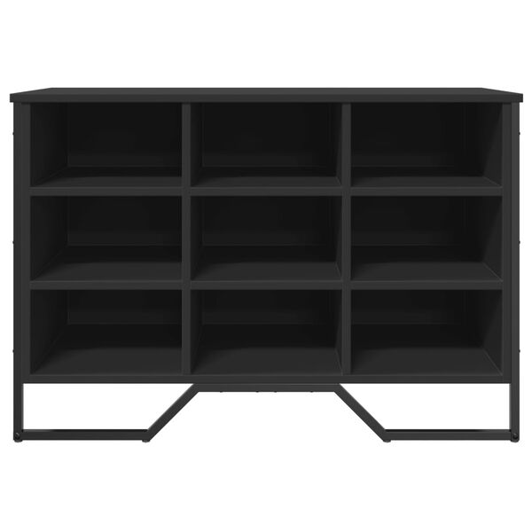 vidaXL Shoe Cabinet Black 90x38x61.5 cm Engineered Wood